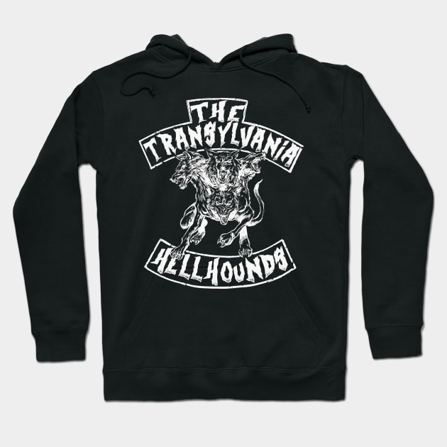 The Transylvania Hellhounds Wolf Logo in White Hoodie by thetransylvaniahellhounds